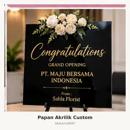 Papan Bunga Akrilik Langkat